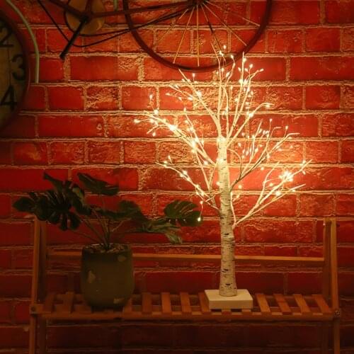 White birch tree lamp led bedroom decoration girl room decoration lamp shop cabinet warm creative luminous branch lamp