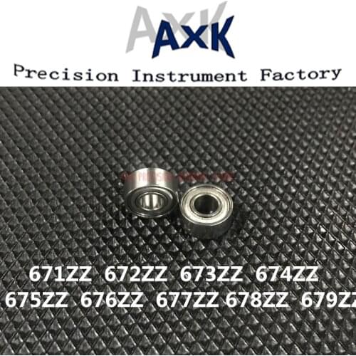 2019 10pcs/lot 671zz/672zz/673zz/674zz/675zz/676zz/677zz/678zz/679zz Thin Wall Deep Groove Ball Bearing Mini Miniature Brand New