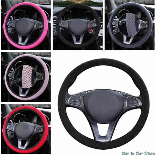 38cm Four Seasons Car Steering Wheel Cover Breathable Sandwich Fabric Universal Steering Wheel Protector Car Styling Covers