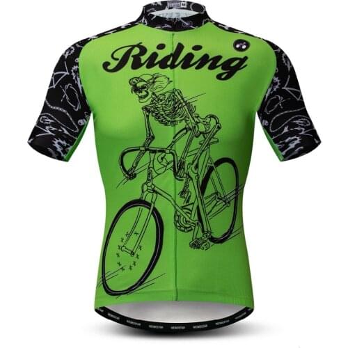 Cycling jersey Men Mountain Bike jersey Pro MTB Bicycle Shirts Short sleeve Team Road Tops Riding Sportswear Clothes Green