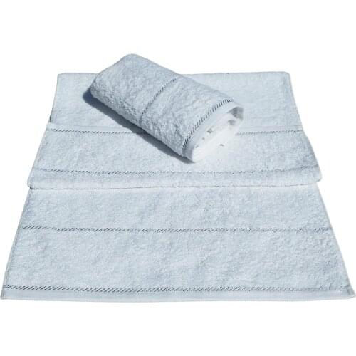 Large Size Hand Face Towel, Soft, White 50x100cm 100% Cotton 1 PCS / TWO-EDGE PATTERNED HAND TOWEL