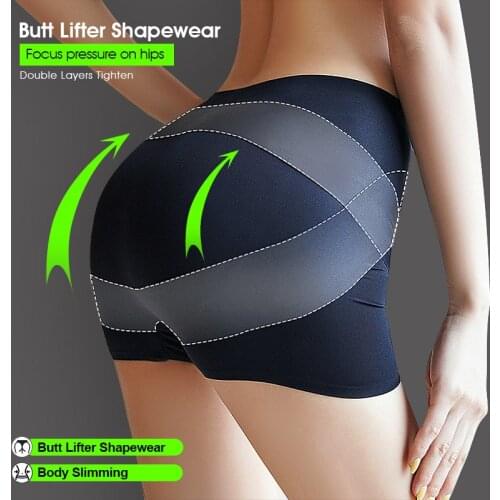 Women High Waist Trainer Tummy Control Panties Body Shaper Slimming Leggings Butt Lifter Up Shapewear Girdle Black Underwear