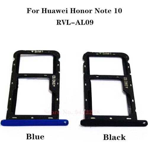 100% Original SIM Tray For Huawei Honor Note 10 Note10 RVL-AL09 SD/SIM Card Holder Reader Case Cover Replacement Parts