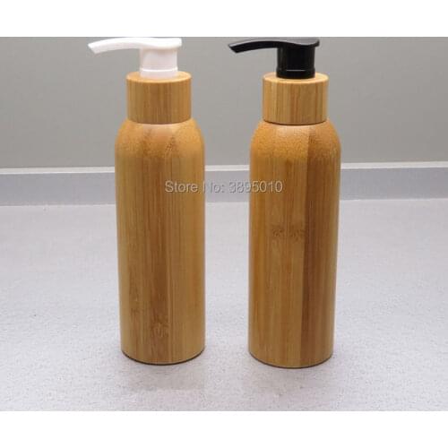 120ml Bamboo Empty Cosmetic Cream Container,DIY Lotion Pump Bottle Body Cream bottle with bamboo F829