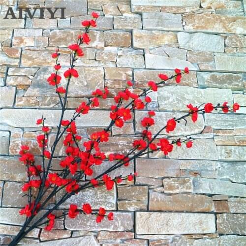 140cm Silk Cherry Artificial Flowers Peach plum blossom Wedding Decorative Fake Flowers Wedding Party Decoration Accessories