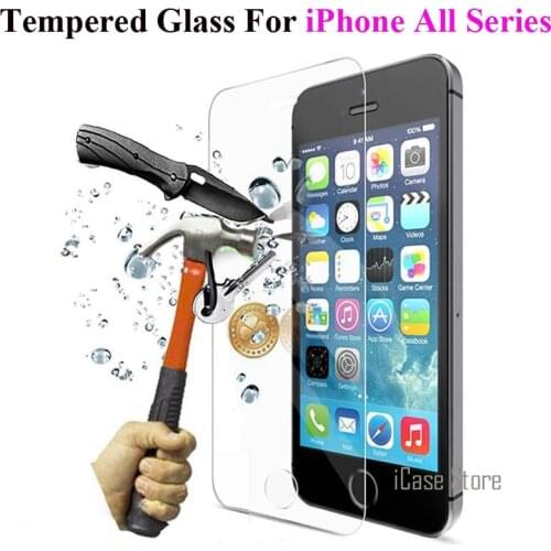 2.5D 0.3mm Premium Tempered Glass Screen Protector for iPhone 5 5S 5se 6 6s 6Plus For ipod touch 7 4S Toughened Protective film
