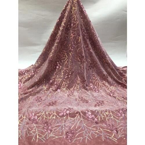 African Velvet Lace Fabric 2021 High Quality Lace French Lace Fabric Sequins African French Lace Sewing XX4346