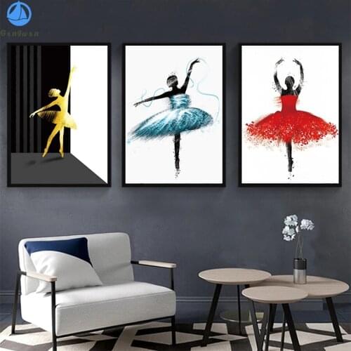 Diamond Painting Abstract art, painted dancing woman Full Drill Square DIY Diamond Embroidery Cross Stitch Mosaic Home Decor3pcs