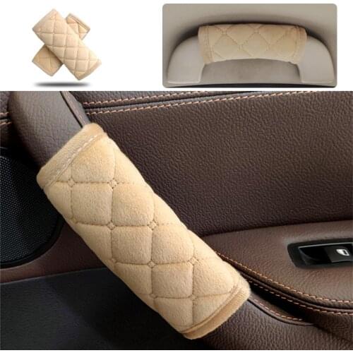 1pair Inner Door Handles Covers Interior Decoration Trim Kits Auto Door Handrail Covers Car Roof Holder Protection