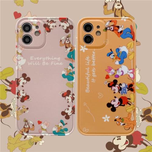 2021 Disney for iphone 7/8plus x xsmax xr iphone11/12 pro Max cute familys girl couple creative phone case
