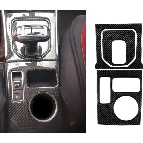 For Haval H2 red logo 2018 Gear panel Inner door handle Decorative frame carbon fibre