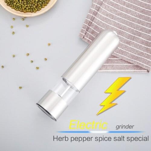 Electric Salt Pepper Grinder Battery Powered One-button Operation Mill For Herb Pepper Spice Adjustable Kitchen Grinding Gadgets