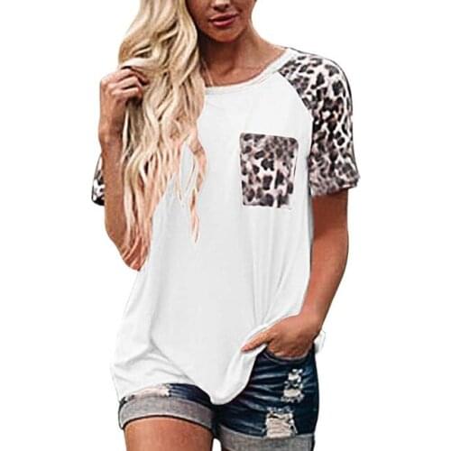 Print stitching short-sleeved T-shirt womens jacket spring and summer new round neck