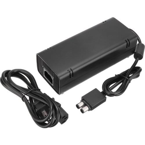 For XBox 360 Slim Game Console 1PC US Plug AC Power Supply Adapter Charging Charger Black Plastic Power Supply Accessories