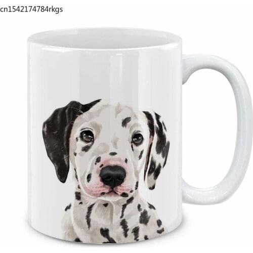 Cute Dalmatian Dog Full Portrait Ceramic Coffee Gift Mug Tea Cup, 11 OZ