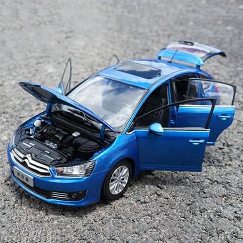 Diecast 1:18 Ratio Dongfeng Citroen New Sega Hatchback CITROEN Alloy Car Model Collection Decoration Gifts Kids Toys Boys