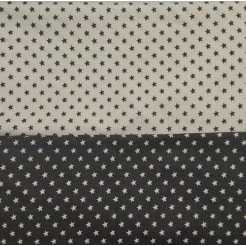 Fashion Grey & Beige Fivestar Printed 100% Cotton Fabric Bundle For DIY sewing Doll Cloth