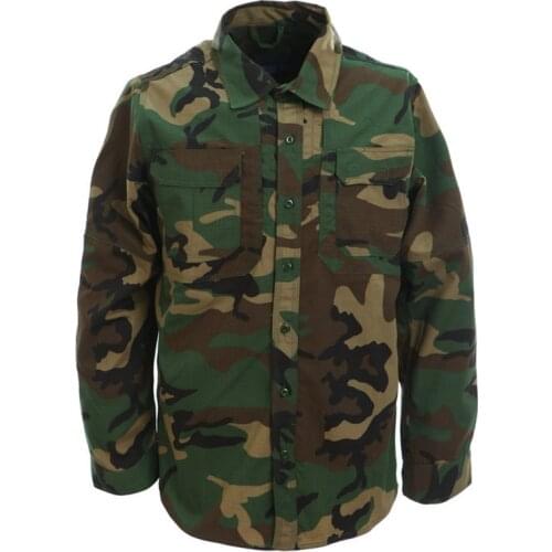 Mens Military Long Sleeve Shirt Outdoor Tactical Shirt for Combat Hiking Training