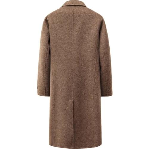 Handmade Double-faced Woolen Coat Autumn Winter Jacket Men 100% Wool Coat Mens Jackets and Coats MG-1800002 MY1474