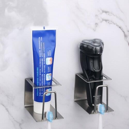 Stainless Steel Storage Holder Exclusive Design Small and Exquisite Glue Rack for Toothpaste Toothbrush Razor Cup