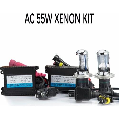 One set HID Xenon h4 bixenon hid kit AC 12V 55W H4 Bi xenon lamp H4 Hi/lo beam bulb 3000K 4300k 5000k 6000k 8000k car headlight