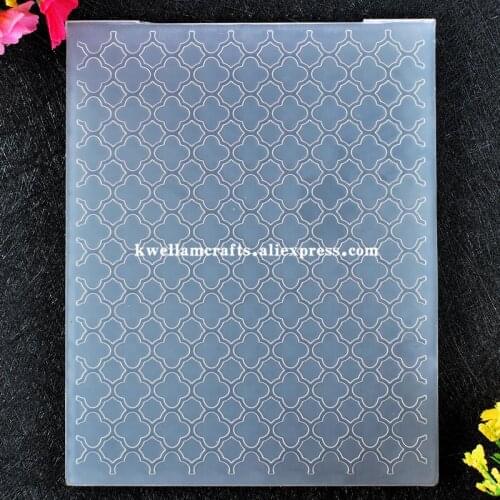 Honeycomb Plastic Embossing Folder For Scrapbook DIY Album Card Tool Plastic Template 12.1x15.3cm KW8101233