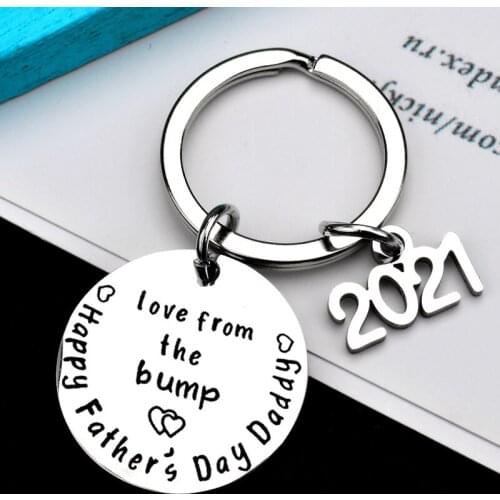 Daddy Gifts Keychain from Daughter Fathers Day Birthday Gift First Love from The Bump Happy Daddy to Be Gifts Keychain Keyring