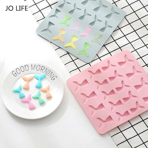 JO LIFE Chocolate Puddings Silicone Mold Mermaid Fondant Ice Cube Candy Pastry Mould Biscuits Baking Cake Decoration Tools