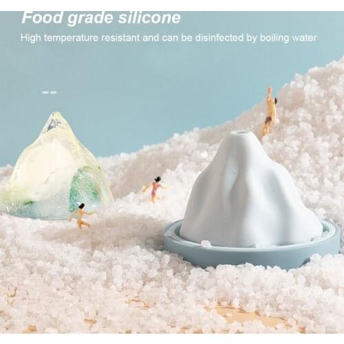 Snow Mountain Shape Ice Cube Mold Silicone DIY Beverage Ice Ball Maker Non-stick Reusable Craft Ice Ball Making Mould