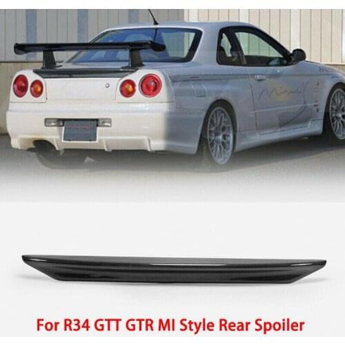 Carbon Fiber For Nissan R34 GTR GTT Min Style Rear Trunk Boot Lid Spoiler Wing