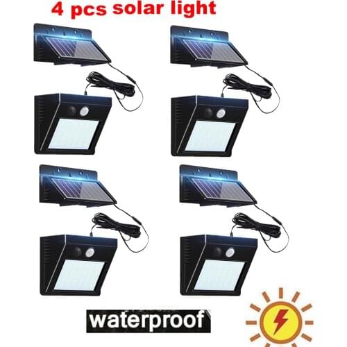 30 LED Street Lights Solar Outdoor Garden Lamp PIR Motion Sensor Wall Lamps Waterproof Patio Yard Path Night Lightingoptional se