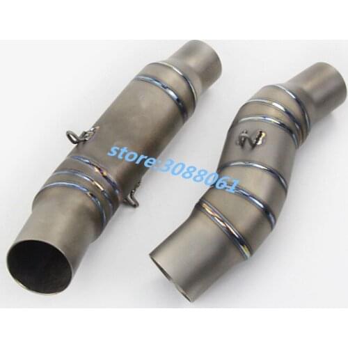 High Quality Titanium Alloy Slip On For Z1000 Motorcycle Exhaust Middle Link Pipe For Kawasaki Z1000 2010 2011 2012 2013 14-2017