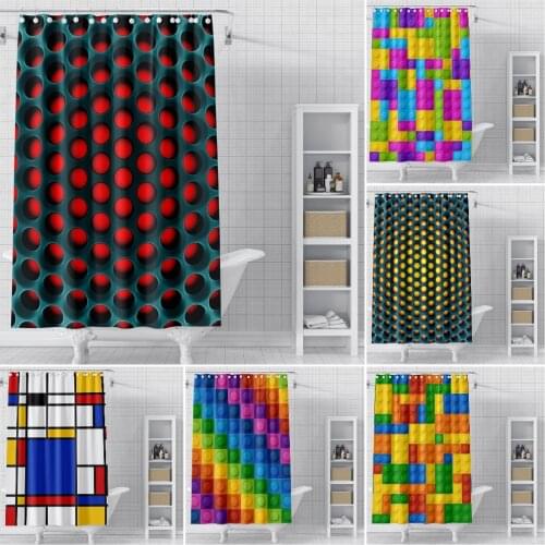 3D Shower Curtain Waterproof Bathroom Curtains Geometric Printed Curtain for Bathroom Waterproof Fabric Shower Curtain HomeDecor