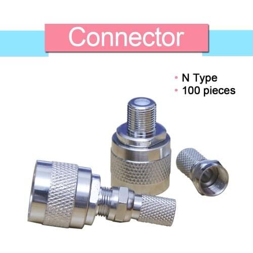 100 pieces/pack RG6 Coaxial Cable N Male Connector for Mobile Cell Phone Signal AmplifierCellular Repeater Booster