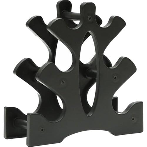3-Tier Dumbbell Rack Solid Hand Weights Holder Workout Vertical Tree Stand