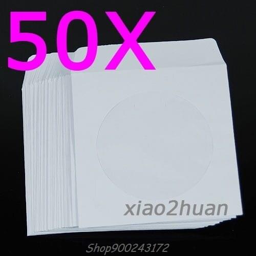 50 pcs 5inch or 6cm Paper CD DVD Flap Case Cover Envelopes Set Au26 20 Dropship
