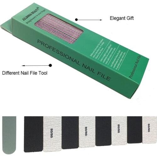 9Pcs/pack lime a ongle Professional Nail Files 80/100//150/180/240/1000 Grit Nail Polish Set limas Nail File Manicure Tools Kit