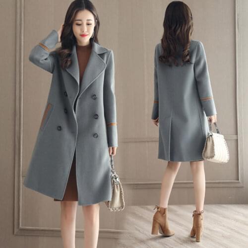 Abrigos Mujer Invierno 2020 Wool Blend Women Coat Long Coat Women Elegant Ladies Outwear Winter Jacket Casacos KJ175