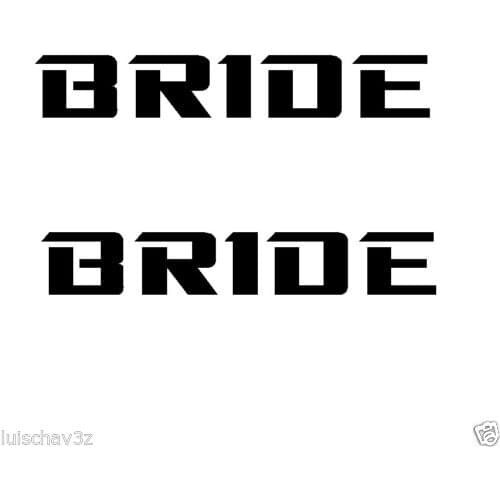 For 2Pcs (2)Bride Car Racing Window Decal Sticker Styling