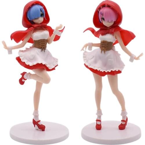 Ram Rem Action Figure Re:Life In A Different World From Zero Red Hood Ram & Rem Figurine Collectible Model Toys For Boys gifts