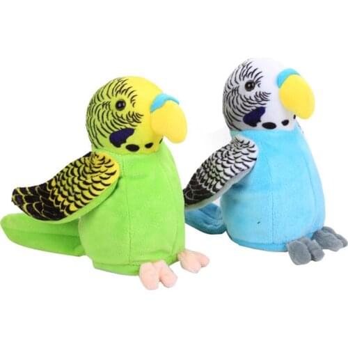 Electric Talking Parrot No Matter What You Say Will Repeat Funny Waving Wings Parrot Toys Talking Bird Stuffed Plush Kids Toy