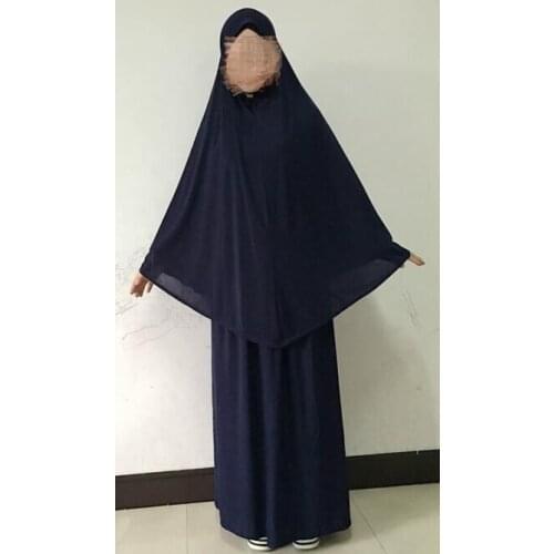 H132 comfortable hijab with skirt pray khimar set kaftan burqa abaya robe hijab middle east clothing