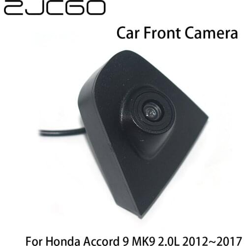 ZJCGO CCD HD Car Front View Parking LOGO Camera Waterproof Night Vision Positive Image for Honda Accord 9 MK9 2.0L 2012~2017