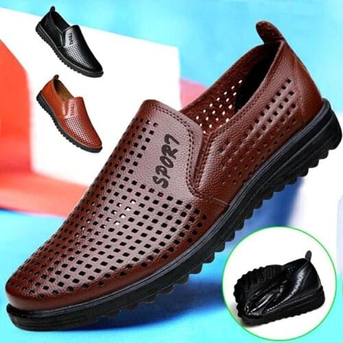 KJGIUD Men's Leather Sandals