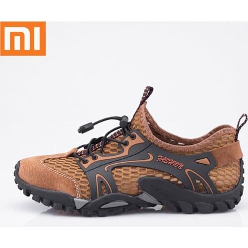 Xiaomi Men Aqua Shoes Upstream Outdoor Beach Water Sneakers Breathable Non-slip Fishing Sports Shoes Large Size 38-50