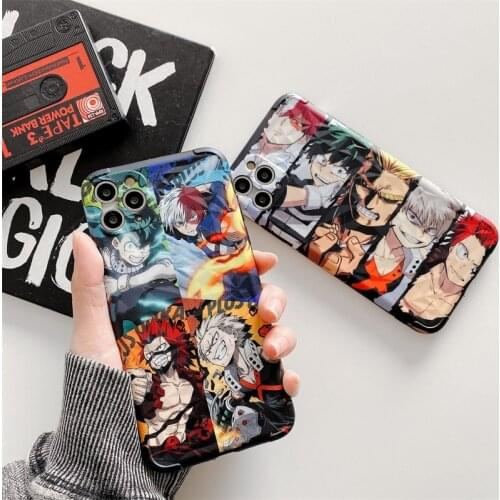 Pengfa Series My Hero Academy Todoroki Phone Case For iPhone 8 7 Plus X XS MAX SE2 XR 11 12 Pro Max Cartoon Anime Soft Cover