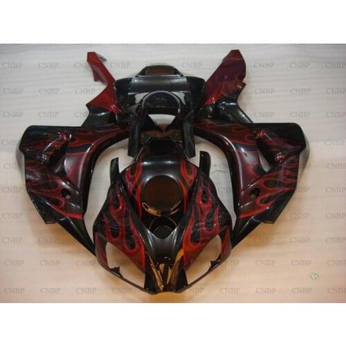 For Honda Cbr1000 RR 2006 - 2007 Plastic Fairings for Honda Cbr1000 RR 2006 Body Kits Fireblade 2006 Black Red Frame Fairings