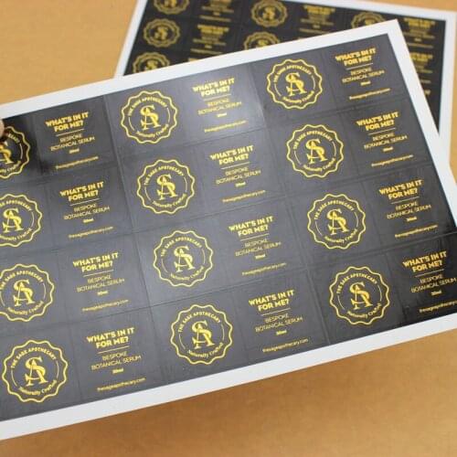 Customized custom order transparent label sticker round shape label