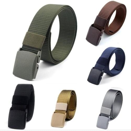 Mens belt Adjustable women Belt Men Outdoor Travel Tactical Waist High Quality Automatic Buckle Nylon Unisex Belts Strap 3.8cm