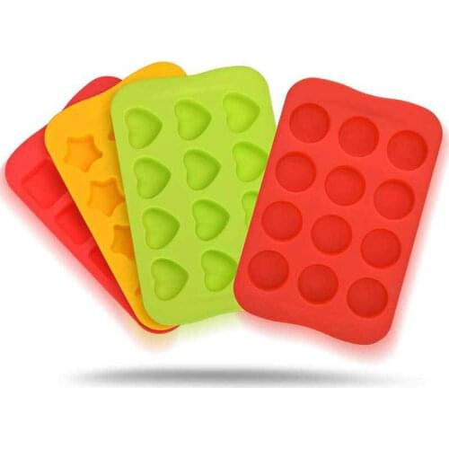 1pcs 10 Grids Pumpkin Bat Skull Ghost Shape Halloween Silicone Mold Candy Chocolate Pudding Mold for Halloween Party Baking Tool